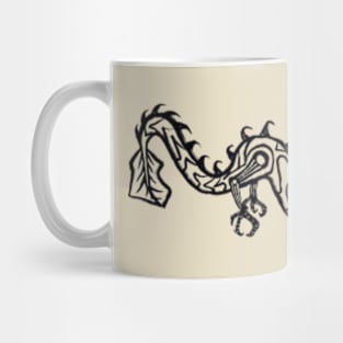 Dragon Flying in the Sky (Black) Mug